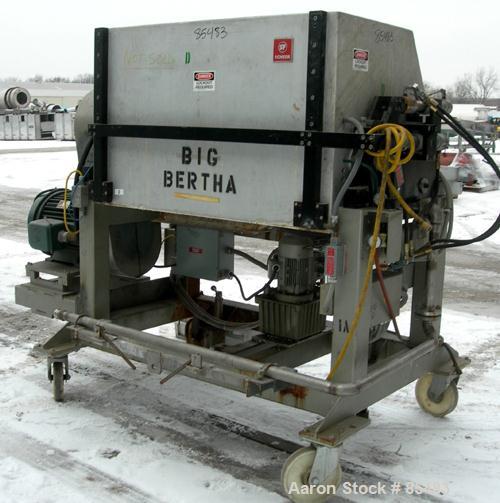 Used S. F. Scheer Strand Pelletizer, Model SGS600. 24" wide x approximately 8" diameter fixed knife rotor. (1) Rubber, (1) metal pull roll. Strand rating 150 at 1/8", speed 65-260 feet per minute. So...