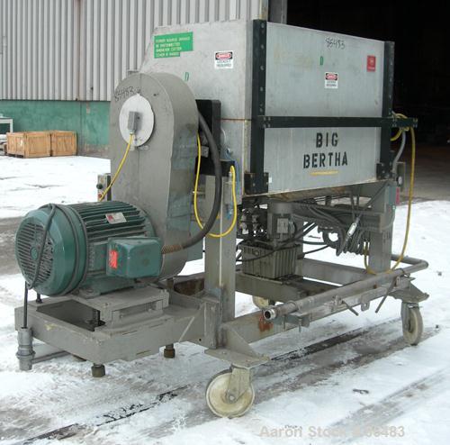 Used S. F. Scheer Strand Pelletizer, Model SGS600. 24" wide x approximately 8" diameter fixed knife rotor. (1) Rubber, (1) metal pull roll. Strand rating 150 at 1/8", speed 65-260 feet per minute. So...