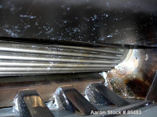 Used S. F. Scheer Strand Pelletizer, Model SGS600. 24" wide x approximately 8" diameter fixed knife rotor. (1) Rubber, (1) metal pull roll. Strand rating 150 at 1/8", speed 65-260 feet per minute. So...
