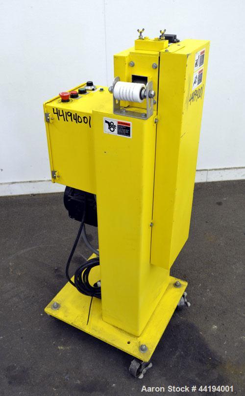 Used Wayne Machine & Die Pelletizer, Size 2", Carbon Steel. 2" Wide 8 fixed blade rotor, (1) rubber, (1) metal pull rolls. Driven by a 1-1/2hp, 180 volt, 1750 rpm DC motor. Includes a control panel w...