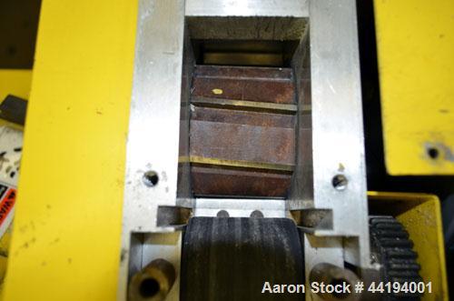Used Wayne Machine & Die Pelletizer, Size 2", Carbon Steel. 2" Wide 8 fixed blade rotor, (1) rubber, (1) metal pull rolls. Driven by a 1-1/2hp, 180 volt, 1750 rpm DC motor. Includes a control panel w...
