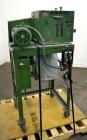 Used Cumberland Size 4 Pelletizer.  4” Wide x 8” diameter 16 bolt-on blade rotor, (1) rubber, (1) metal pull roll.  Driven by a 2 hp, 180 volt, 1750 rpm DC motor.  Unit mounted on a frame with caster...