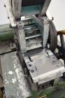 Used Cumberland Size 4 Pelletizer.  4” Wide x 8” diameter 16 bolt-on blade rotor, (1) rubber, (1) metal pull roll.  Driven by a 2 hp, 180 volt, 1750 rpm DC motor.  Unit mounted on a frame with caster...