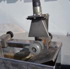 Used Prism Pelletizer. Approximately 3/4’’ wide x 2’’ diameter rotor. Includes a Prism stainless steel water bath, 4-3/4’’ wide x 39-1/2’’ long x 5-7/8’’ deep, and a Prism 3’’ wide air knife, driven ...