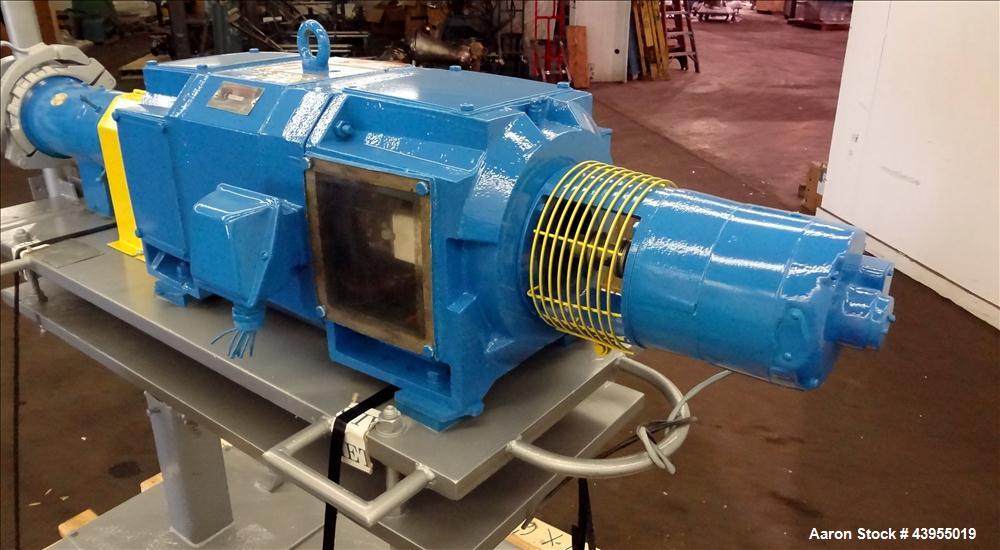 Used Gala Underwater Pelletizer, Model 6D MUP, Includes (24) hole die, Serial# 880224. Driven by a 5hp DC motor, mounted on a cart. (1) Gala spin dryer, model 8.2 BF, serial# 880224, driven by a 5hp ...
