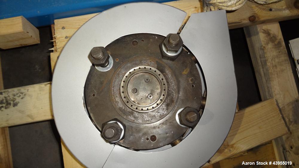 Used Gala Underwater Pelletizer, Model 6D MUP, Includes (24) hole die, Serial# 880224. Driven by a 5hp DC motor, mounted on a cart. (1) Gala spin dryer, model 8.2 BF, serial# 880224, driven by a 5hp ...
