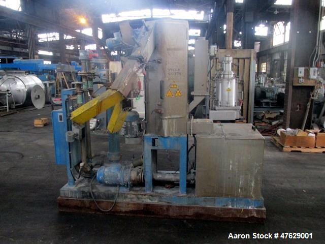 Used BKG Underwater Pelletizer System. Consisting of: Model UWG Compact 120 cutter head with water box, 6 kw, 460 volt, nominally rated up to 4000 pounds per hour, serial# 2003 11 25, built 2003. Mod...