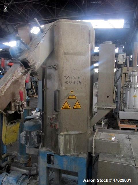 Used BKG Underwater Pelletizer System. Consisting of: Model UWG Compact 120 cutter head with water box, 6 kw, 460 volt, nominally rated up to 4000 pounds per hour, serial# 2003 11 25, built 2003. Mod...