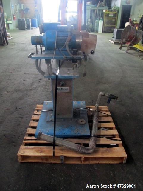 Used BKG Underwater Pelletizer System. Consisting of: Model UWG Compact 120 cutter head with water box, 6 kw, 460 volt, nominally rated up to 4000 pounds per hour, serial# 2003 11 25, built 2003. Mod...