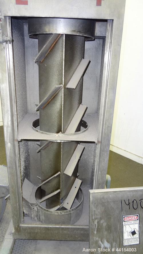 Used Beringer Model WRP12V Underwater Pelletizer System Consisting Of: (1) Pelletizing head with 4 blades, driven by a 2hp, 3/60/208-230/460 volt, 1725 rpm motor, (1) Stainless steel spin dryer, driv...