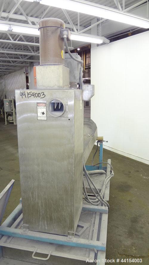 Used Beringer Model WRP12V Underwater Pelletizer System Consisting Of: (1) Pelletizing head with 4 blades, driven by a 2hp, 3/60/208-230/460 volt, 1725 rpm motor, (1) Stainless steel spin dryer, driv...