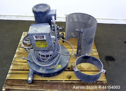 Used Beringer Model WRP12V Underwater Pelletizer System Consisting Of: (1) Pelletizing head with 4 blades, driven by a 2hp, 3/60/208-230/460 volt, 1725 rpm motor, (1) Stainless steel spin dryer, driv...
