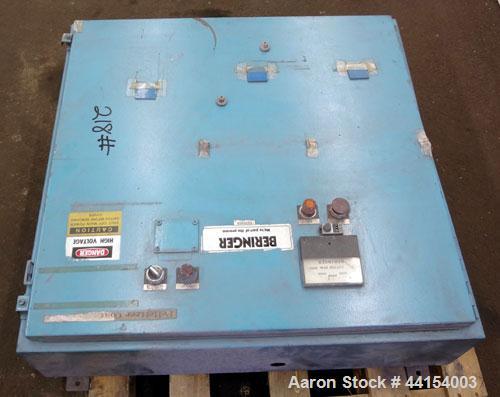 Used Beringer Model WRP12V Underwater Pelletizer System Consisting Of: (1) Pelletizing head with 4 blades, driven by a 2hp, 3/60/208-230/460 volt, 1725 rpm motor, (1) Stainless steel spin dryer, driv...