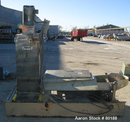 USED: Beringer water ring pelletizer, model WRP-12V. 2 hp pelletizinghead, water trough and 3 hp spin dryer.