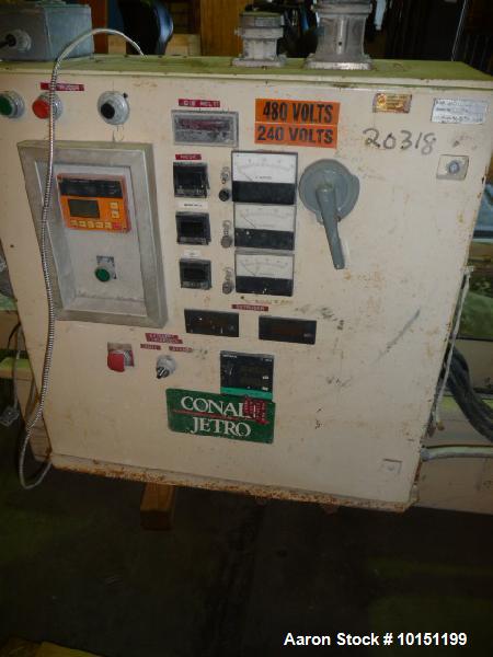 Used- Conair/Beringer Water Ring Pelletizing System. Includes operator control panel, 2 hp AC motor with inverter (208-230/4...