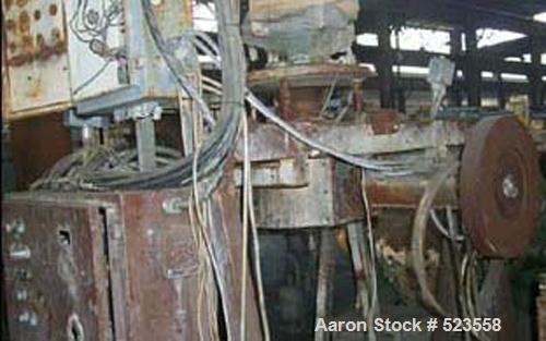 USED: Beringer water ring pelletizer, model WRP40V, rated to 4,400 lbs/hour, 4 blade rotor, with drive on stand.
