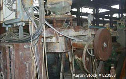 USED: Beringer water ring pelletizer, model WRP40V, rated to 4,400 lbs/hour, 4 blade rotor, with drive on stand.