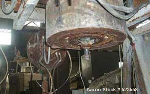 USED: Beringer water ring pelletizer, model WRP40V, rated to 4,400 lbs/hour, 4 blade rotor, with drive on stand.