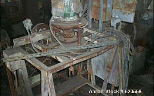 USED: Beringer water ring pelletizer, model WRP40V, rated to 4,400 lbs/hour, 4 blade rotor, with drive on stand.