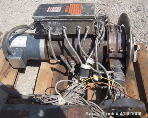 Used Beringer Underwater Pelletizing Head.  Driven by a 1 1/2 hp, 3/60/208-230/460 volt, 1735 rpm motor.