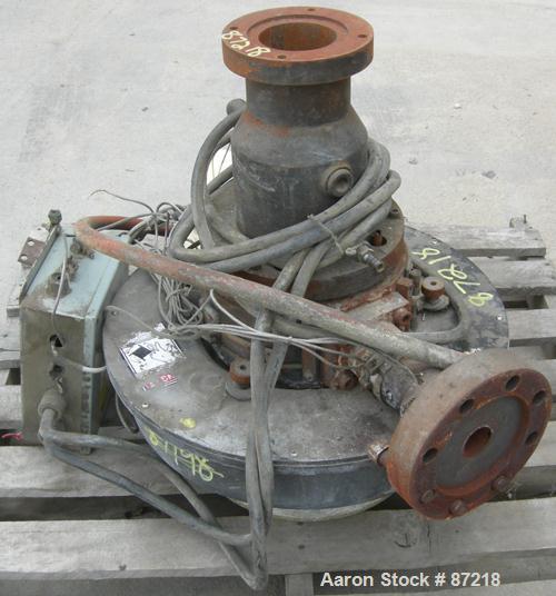 USED: Beringer water ring pelletizer cutting head. Requires motor.