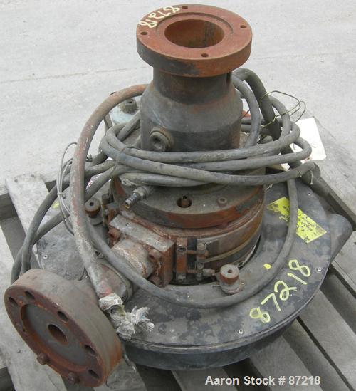 USED: Beringer water ring pelletizer cutting head. Requires motor.