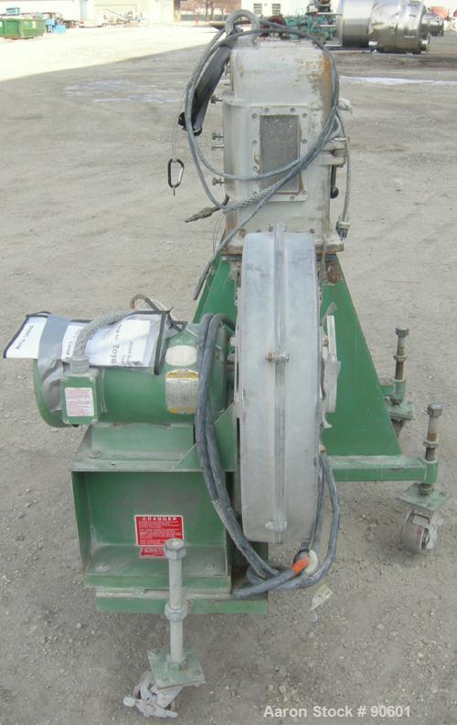 USED: Cincinnati hot face pelletizer. Last used with a twin screw extruder. Approximate 2 hp pelletizer motor, no rotor or b...