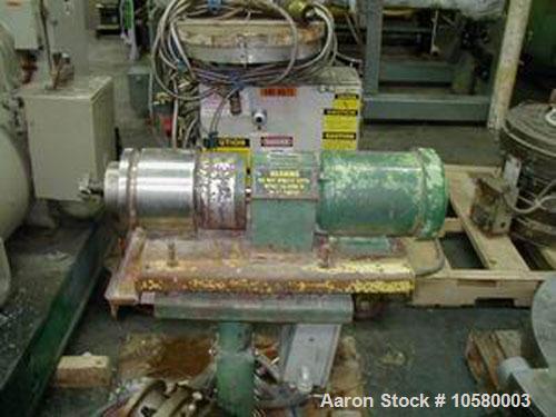 Used Gala model 5 underwater micro mini underwater pelletizer. 20 gpm water system, 8.1 centrifugal dryer having a 3 hp motor. Dryer reported rebuilt by Gala in 2006 and unused since. 4 head knife cu...