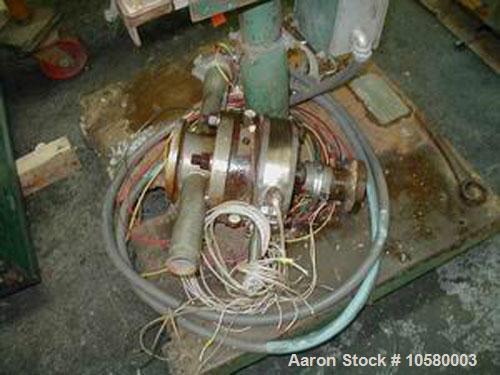 Used Gala model 5 underwater micro mini underwater pelletizer. 20 gpm water system, 8.1 centrifugal dryer having a 3 hp motor. Dryer reported rebuilt by Gala in 2006 and unused since. 4 head knife cu...