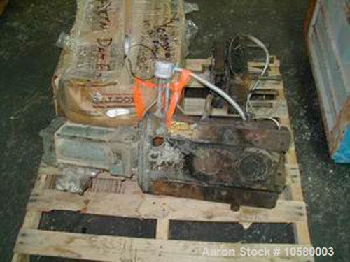 Used Gala model 5 underwater micro mini underwater pelletizer. 20 gpm water system, 8.1 centrifugal dryer having a 3 hp motor. Dryer reported rebuilt by Gala in 2006 and unused since. 4 head knife cu...