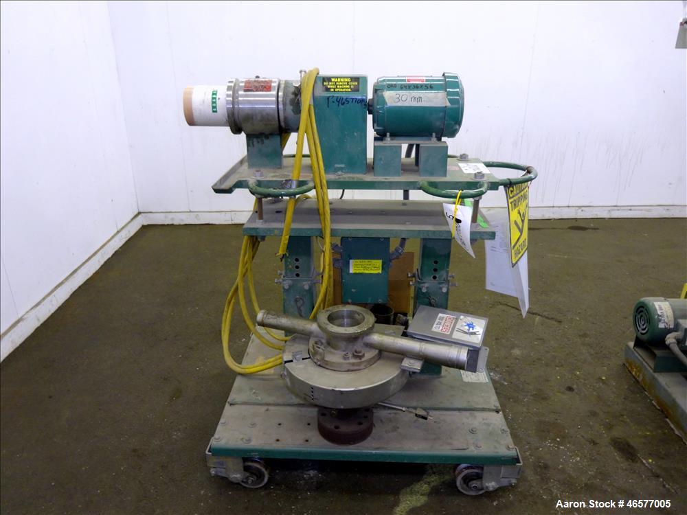 Used Gala Pelletizing System Consisting Of: (1) Gala pelletizer Model 5, driven by a 2hp, 3/60/230-460/3490 rpm motor, serial#902151. (1) Gala spin dryer, model 8.1 BF, approximate 8" diameter x 22.5...