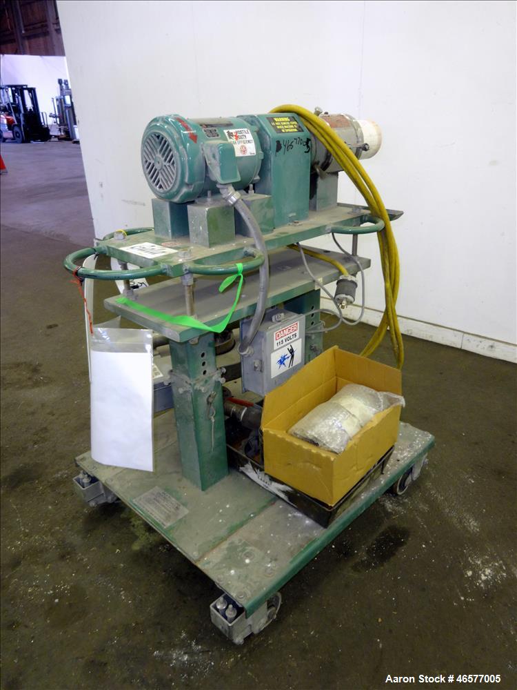 Used Gala Pelletizing System Consisting Of: (1) Gala pelletizer Model 5, driven by a 2hp, 3/60/230-460/3490 rpm motor, serial#902151. (1) Gala spin dryer, model 8.1 BF, approximate 8" diameter x 22.5...