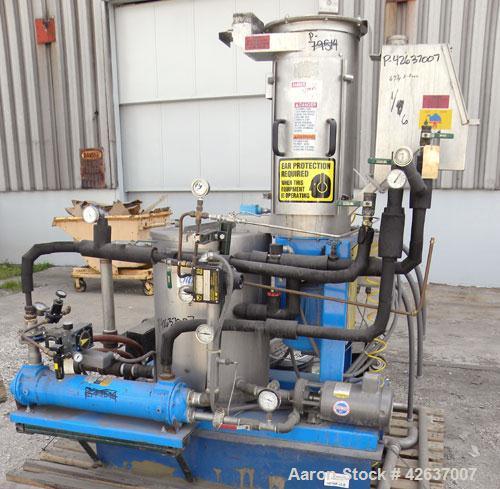 Used Gala Underwater Pelletizing System Consisting Of: (1) Gala cutting head, model 6D, mounted on a stand, driven by a 5hp, 3/60/230/460 volt, 3455 rpm motor, no blades. (1) Gala water tank, model 4...