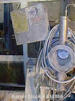 USED: Gala model 6D underwater pelletizer mounted on a stand with casters, with 5 hp AC motor and variable speed drive control with cutter and hub assembly. No tempered water system or dryer. 1988 vi...