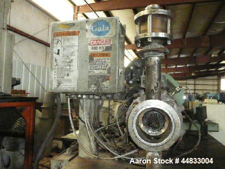 Used Gala #6 Underwater Pelletizing System Consisting Of: (1) Underwater pelletizing head, water tempering system with 40 gallons per minute capability, and a Gala spin dryer. Previously used reclaim...