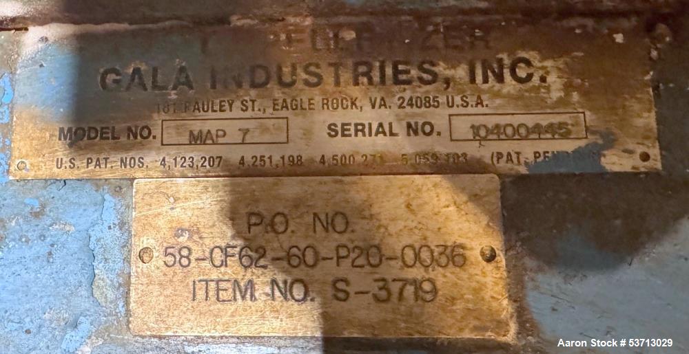 Used Gala MAP 7 Manual Adjustable Pelletizer – 500–6,000 kg/hr, 15kW Motor