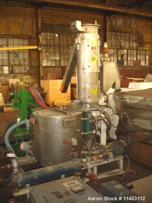 Used Gala Underwater Pelletizer, model MUP 6. With Gala tempered water system, model TWS 80, with centrifugal spin dryer, model 8.2BF, with controls.
