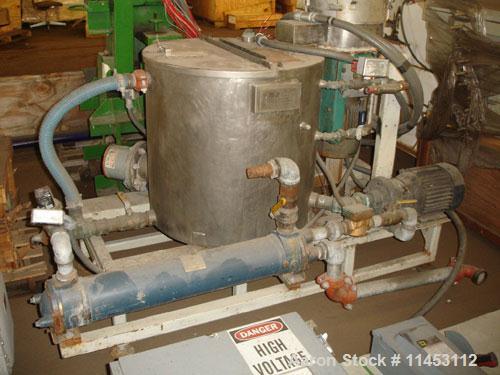 Used Gala Underwater Pelletizer, model MUP 6. With Gala tempered water system, model TWS 80, with centrifugal spin dryer, model 8.2BF, with controls.
