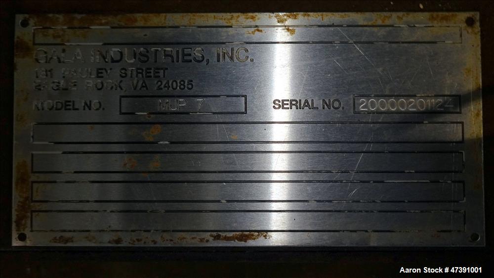 Used Gala Underwater Pelletizer, Model MUP-7