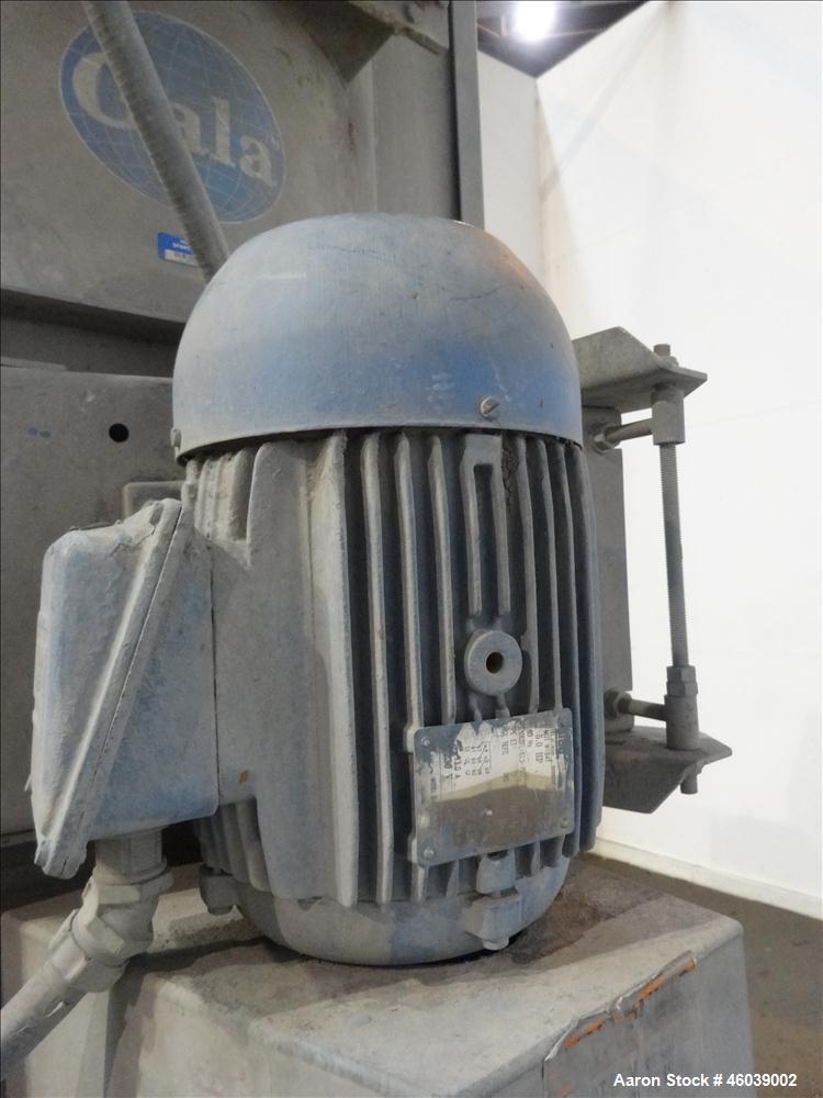 Used Gala Underwater Pelletizing System Consisting Of: (1) Gala cutting head, model 6D, serial# 972498. Includes blades, and stand. Driven by a 5hp, 3/60/230/460 volt, 3455 rpm motor. (1) Gala water ...