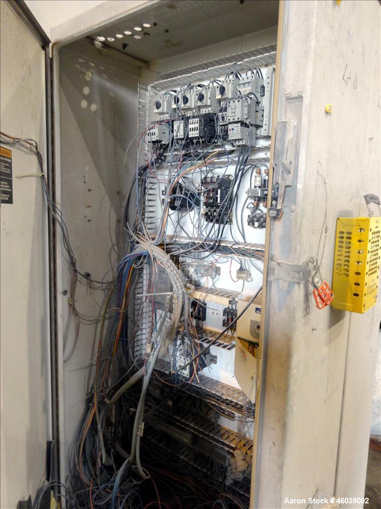 Used Gala Underwater Pelletizing System Consisting Of: (1) Gala cutting head, model 6D, serial# 972498. Includes blades, and stand. Driven by a 5hp, 3/60/230/460 volt, 3455 rpm motor. (1) Gala water ...