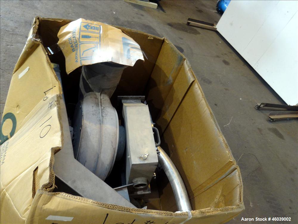 Used Gala Underwater Pelletizing System Consisting Of: (1) Gala cutting head, model 6D, serial# 972498. Includes blades, and stand. Driven by a 5hp, 3/60/230/460 volt, 3455 rpm motor. (1) Gala water ...