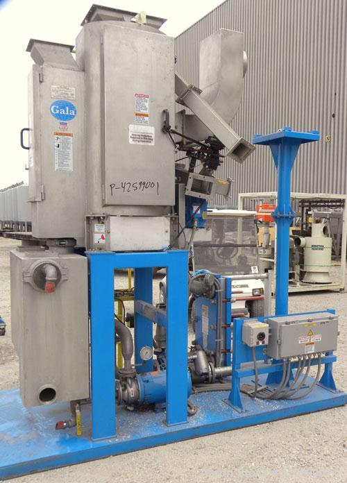 Used Gala PAC-7 Underwater Pelletizing System With 200 GPM Tempered Water System C/O Model 160FRU FIN, Spin Dryer 2016 DW, 780 RPM,  S/N 992239, Alfa Laval Model M10-MFG Plate Heat Exchanger, 30.77 S...