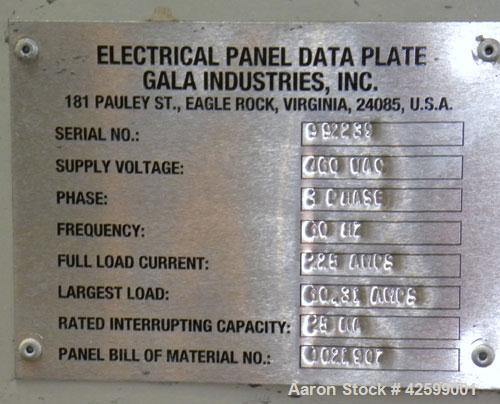 Used Gala PAC-7 Underwater Pelletizing System With 200 GPM Tempered Water System C/O Model 160FRU FIN, Spin Dryer 2016 DW, 780 RPM,  S/N 992239, Alfa Laval Model M10-MFG Plate Heat Exchanger, 30.77 S...