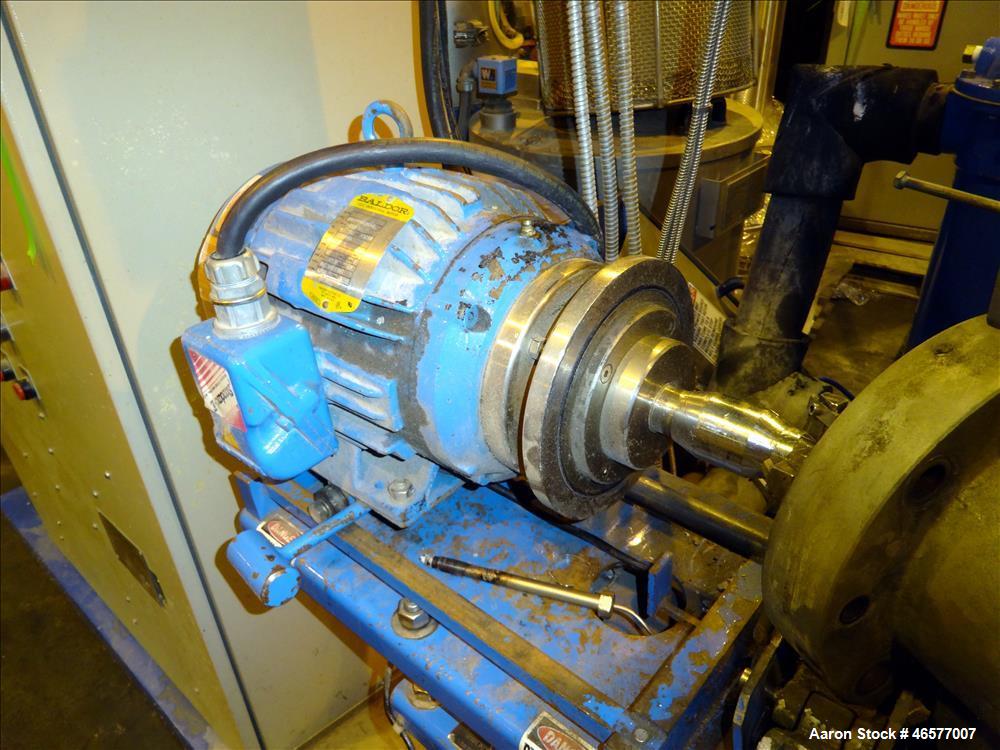 Used (1) Gala pelletizer model SLC 6, driven by a 4 kw 230-460 volt, 3450 rpm motor, serial number 982439 (1) Gala spin dryer model 8.1BF, approximate 8" diameter x 26" chamber driven by a 3 hp, 208-...