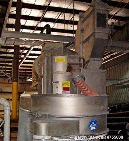 Used Gala underwater pelletizing system, model 7. Unit includes a 15 hp dual blade cutter, TWS 120 gallon water system. Also, model 52VDW spin dryer. Control panel reported new in 1994. System also i...