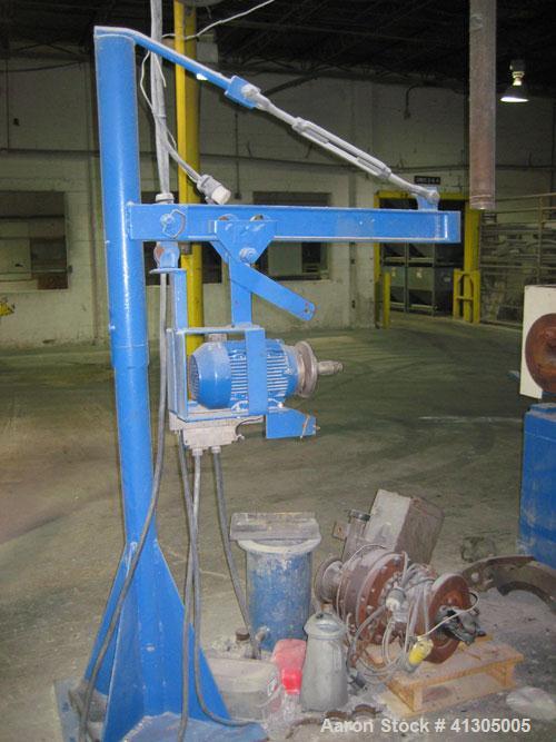 Used Gala Underwater Pelletizing System consisting of: (1) Pedestal mounted cutting head (no blades), approximate 3 hp motor, and cutting chamber. (1) Approximate 53 mm twin screw adapter. (1) Model ...