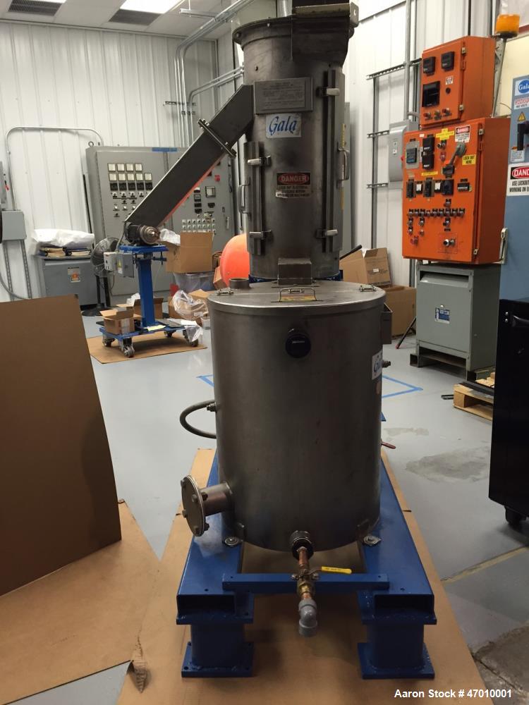 Used Gala #6 Underwater Pelletizing System. Consisting Of: (1) Underwater pelletizing head, water tempering system with 40 gallons per minute capability, and a Gala spin dryer. Previously used reclai...