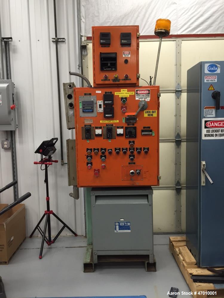 Used Gala #6 Underwater Pelletizing System. Consisting Of: (1) Underwater pelletizing head, water tempering system with 40 gallons per minute capability, and a Gala spin dryer. Previously used reclai...