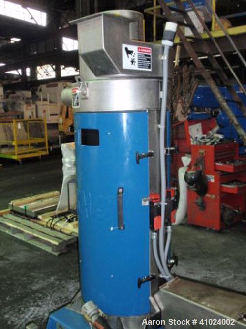 Used Xaloy Water Ring Pelletizer, Model WRP-12I 12V. Consisting of: 2 hp, 230/460 volt die face cutter with VFD controller, water ring adapter, stainless steel dewatering screen, 3 hp 230/460 volt sp...